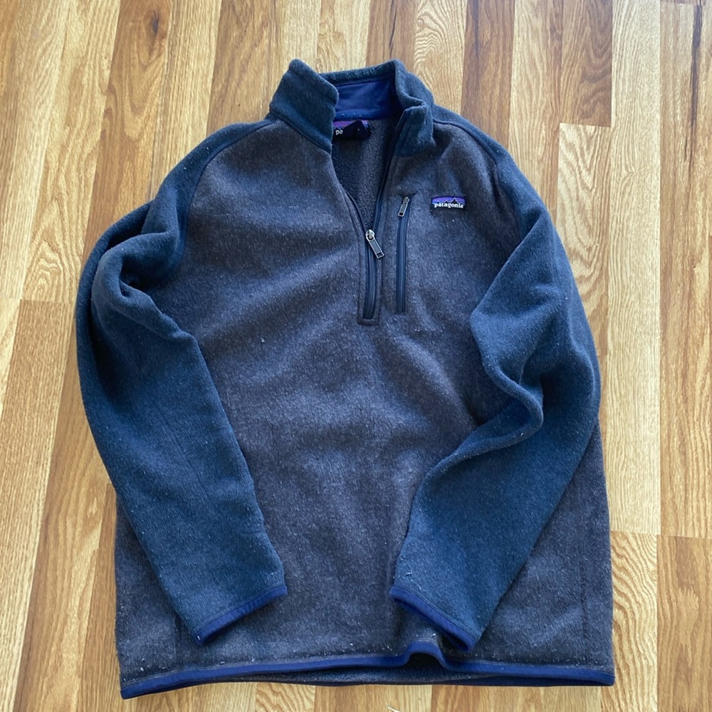 Patagonia Better Sweater Fleece Jacket Men’s Size L Blue 1/4 Zip Pullover